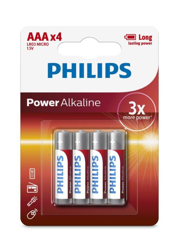 PILAS PHILIPS ALCALINA AAA PACK 4 BRONCE