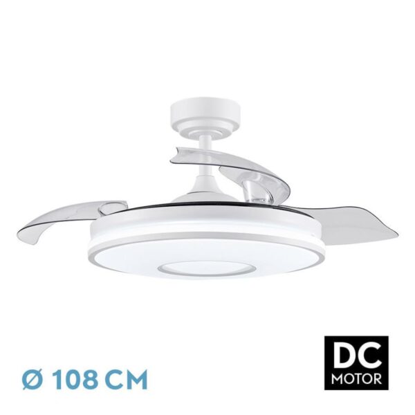 VENTILADOR TECHO DANI 72W BLANCO DC 108CMS