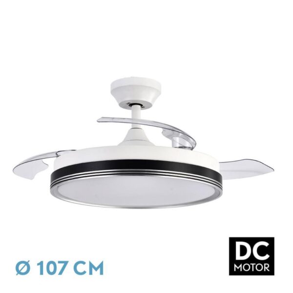 VENTILADOR TECHO ESCARCHA 72W BLANCO DC 107CMS